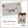 Naamslinger bruin-rozebloem-oudroze