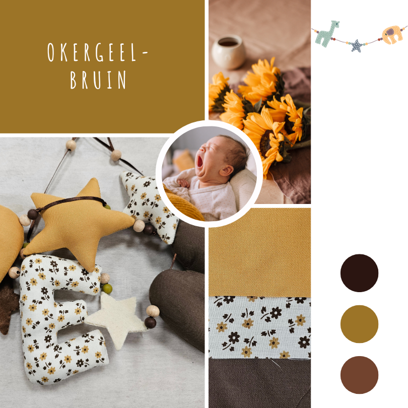 Naamslinger effen Bruin
